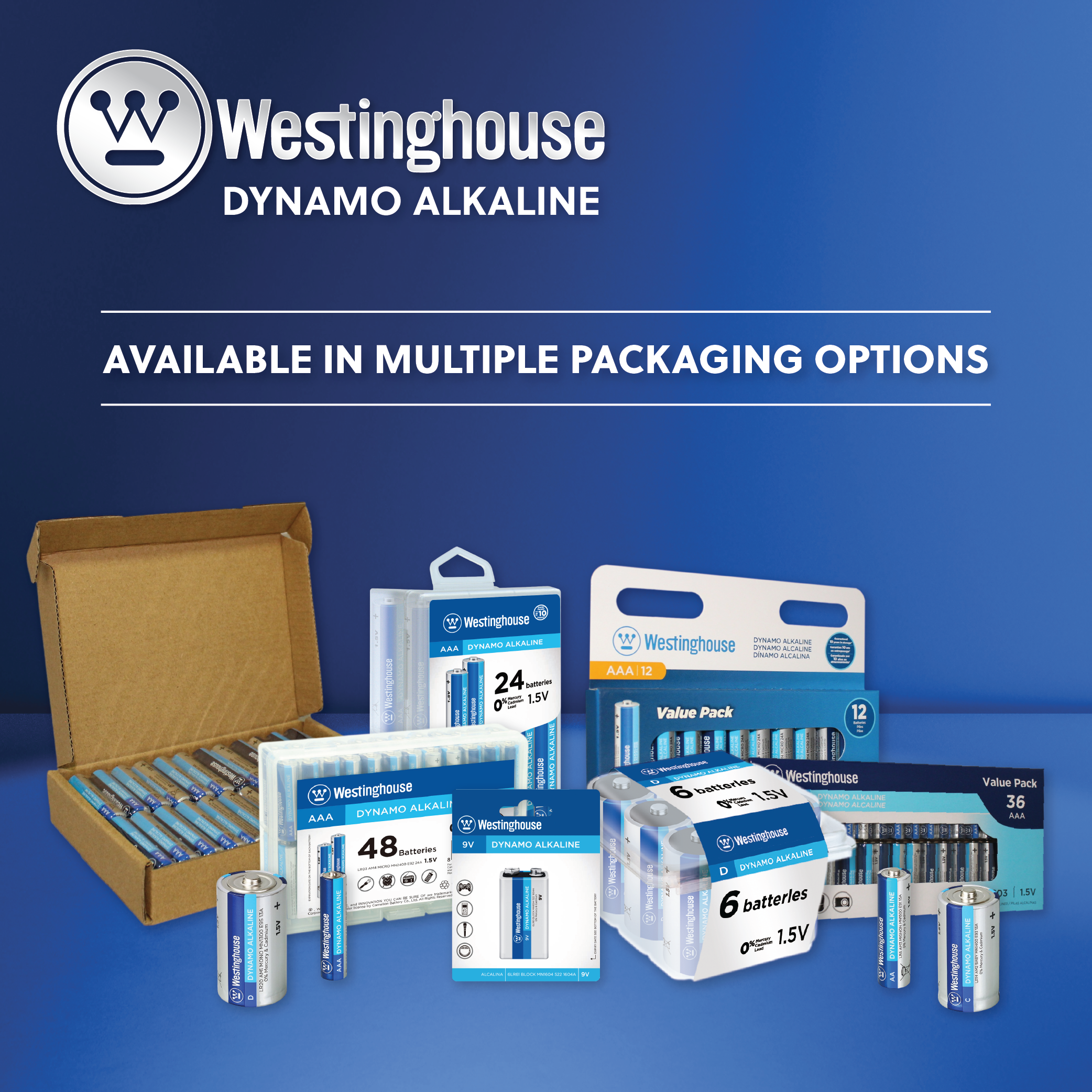Westinghouse  9V Dynamo Alkaline in Shrink of 12