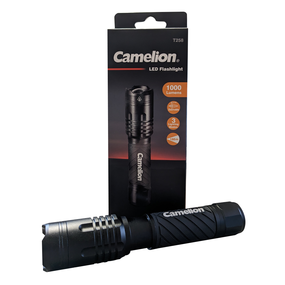 Camelion T258 1000LM LED Flashlight - 3 Lighting Modes – Batteries and Things