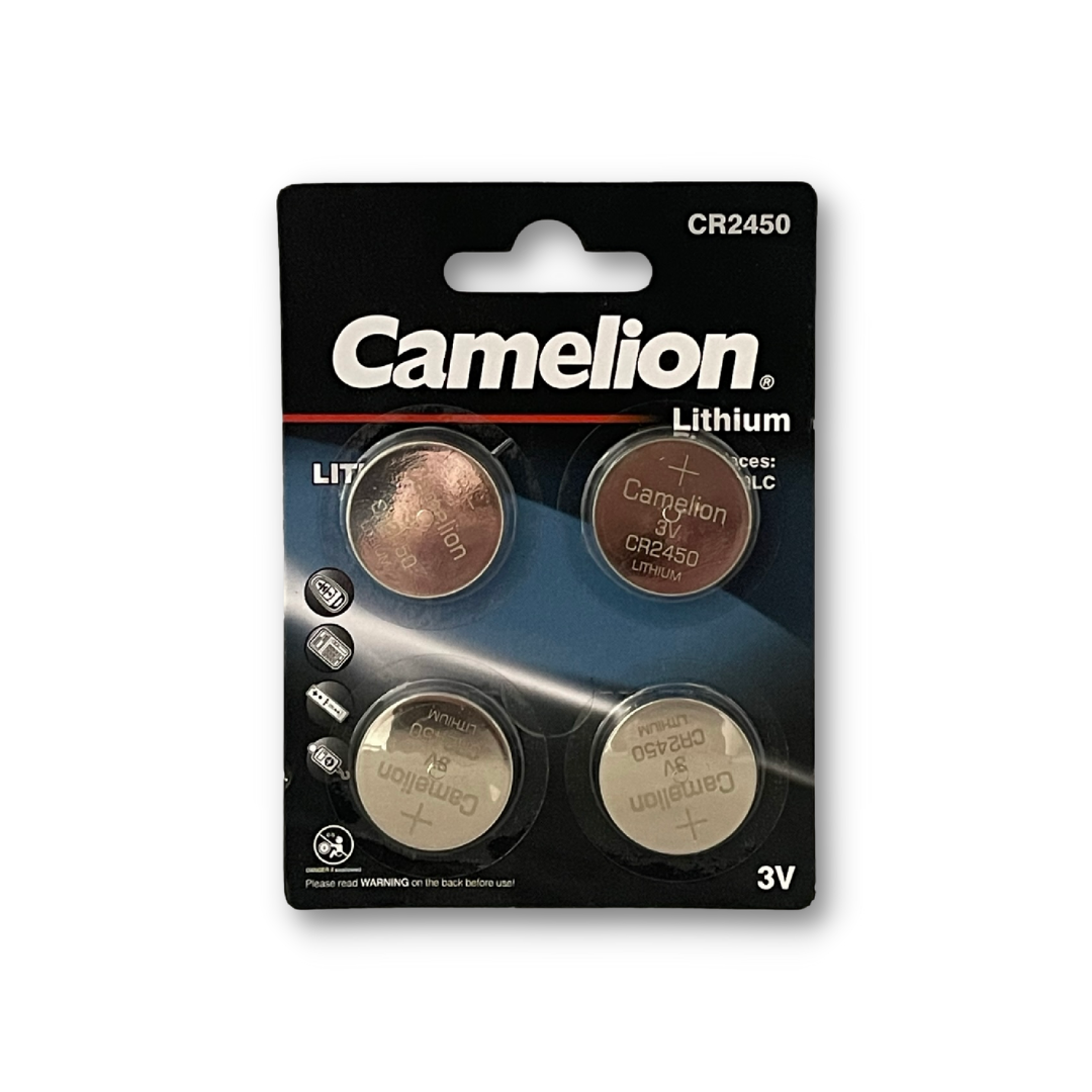 Camelion CR2450 3V Lithium Primary Coin Cell Battery (Three Packaging Options) Non Rechargeable
