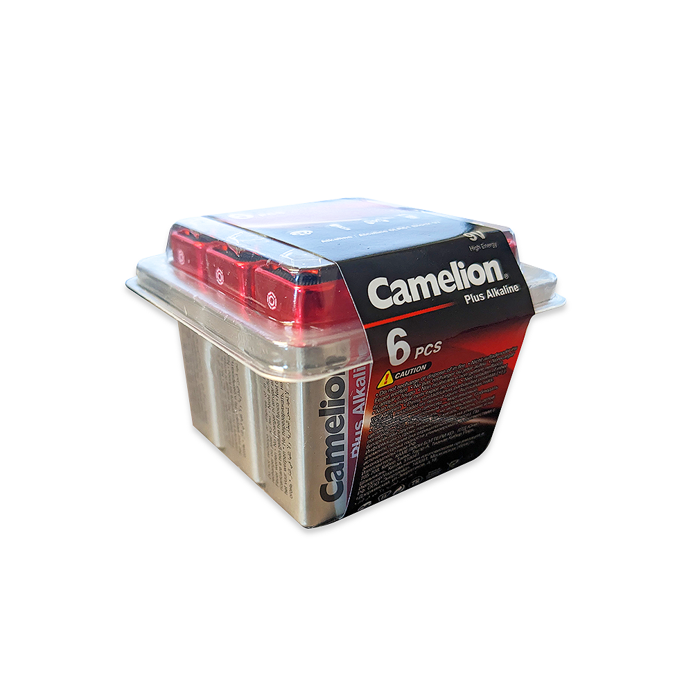 Camelion 9 Volt Plus Alkaline Plastic Tub of 6