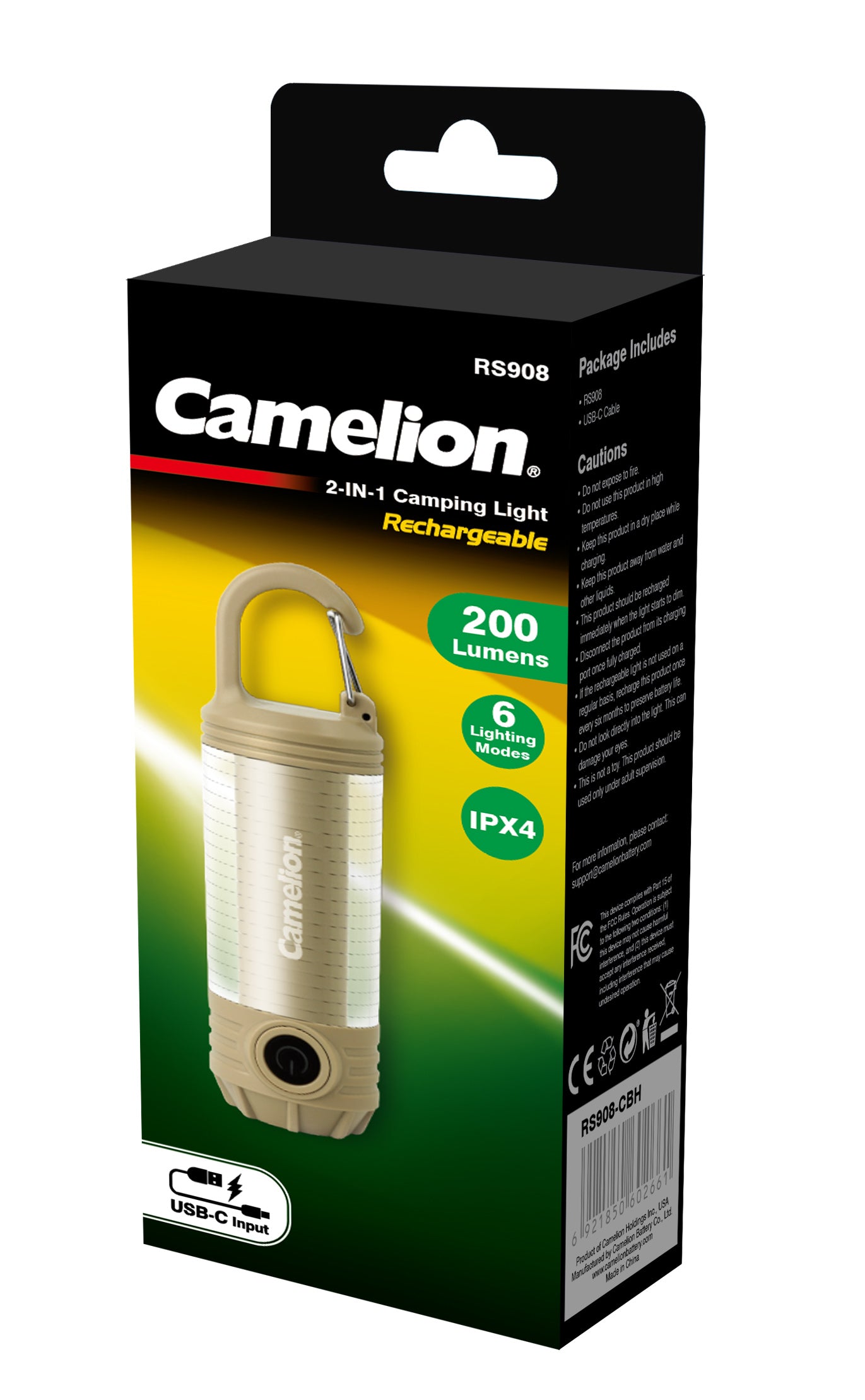 camelion rechargeable led lantern rs650 camping flashlight Camelion RS908 Rechargeable 2-In-1 Camping Light – Batteries and Things