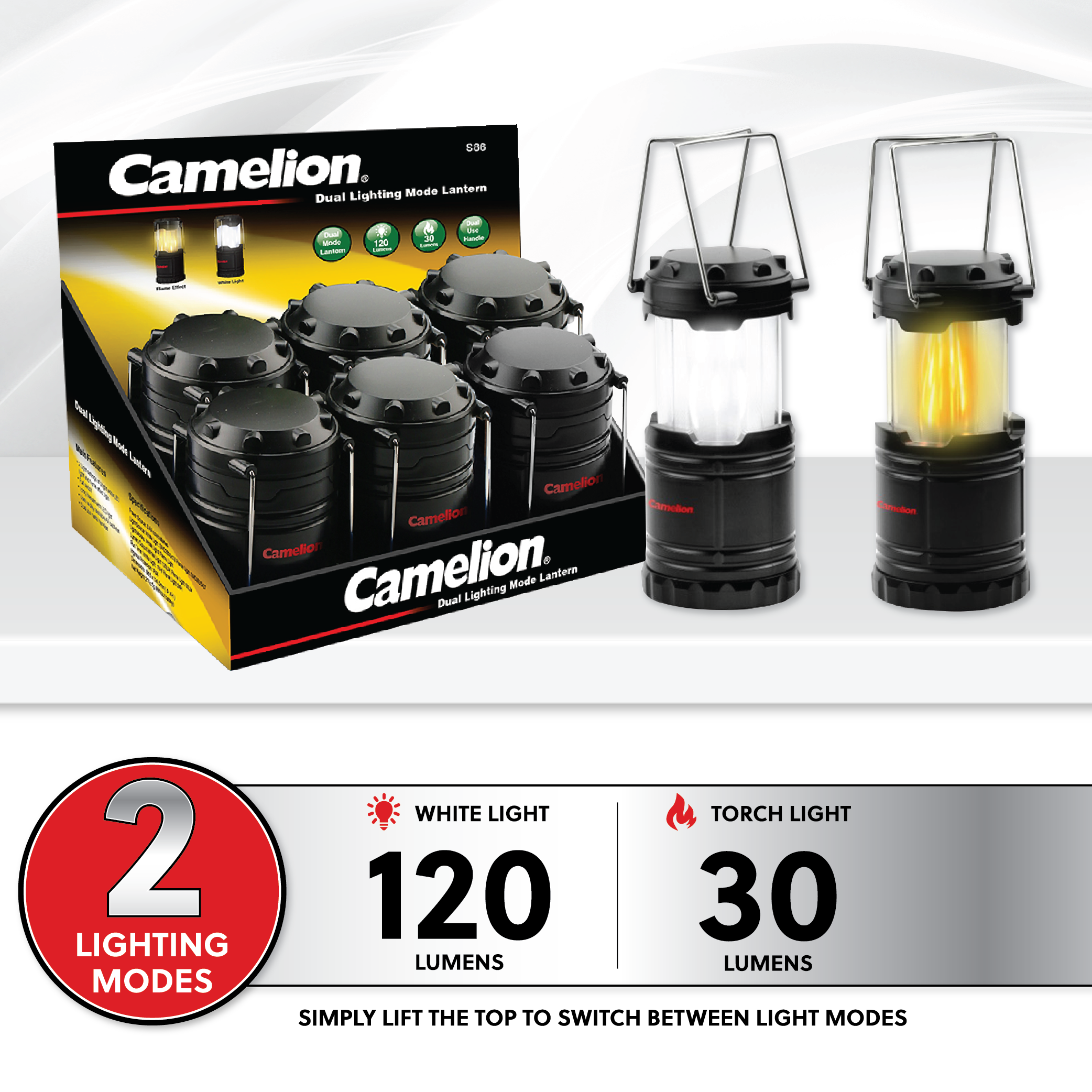 Camelion S86 Dual Lantern, Display of 6