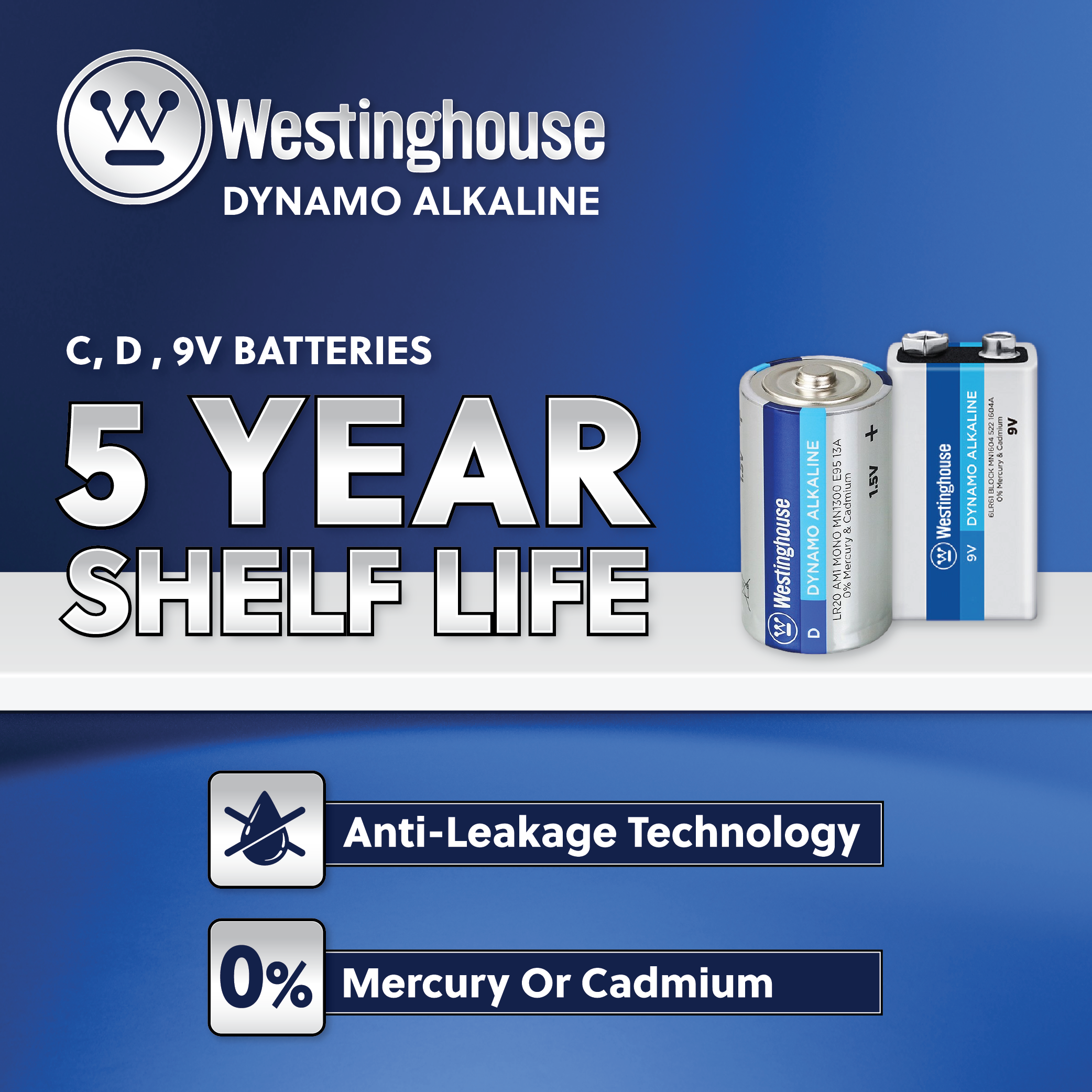 Westinghouse Dynamo Alkaline 96 pc. Battery Display