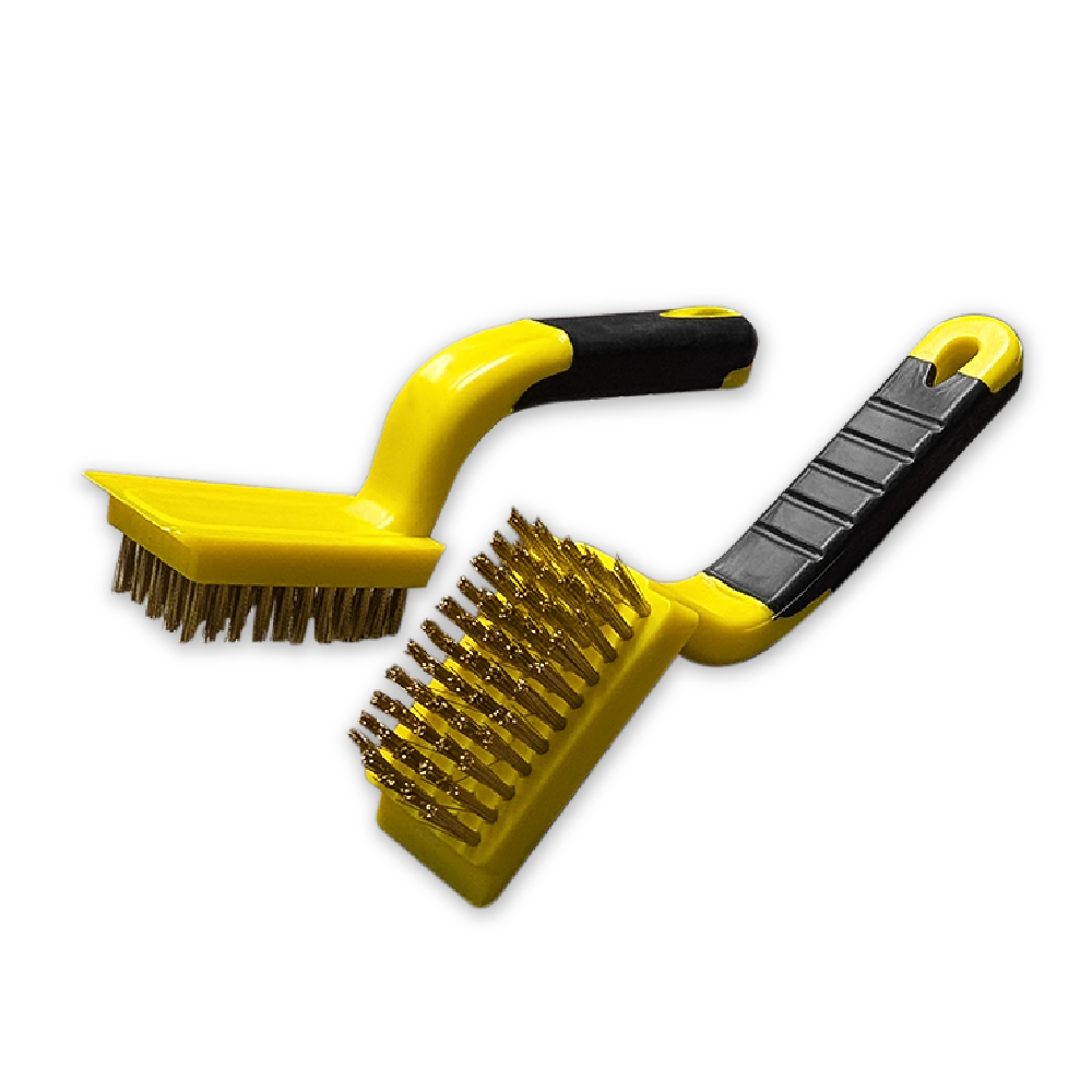 Hangable Brass Wire Cleaning 7in Brush, Moderate Hardness, Low Shedding, Robust & Durable, Portable & Lightweight