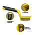 Hangable Brass Wire Cleaning 7in Brush, Moderate Hardness, Low Shedding, Robust & Durable, Portable & Lightweight