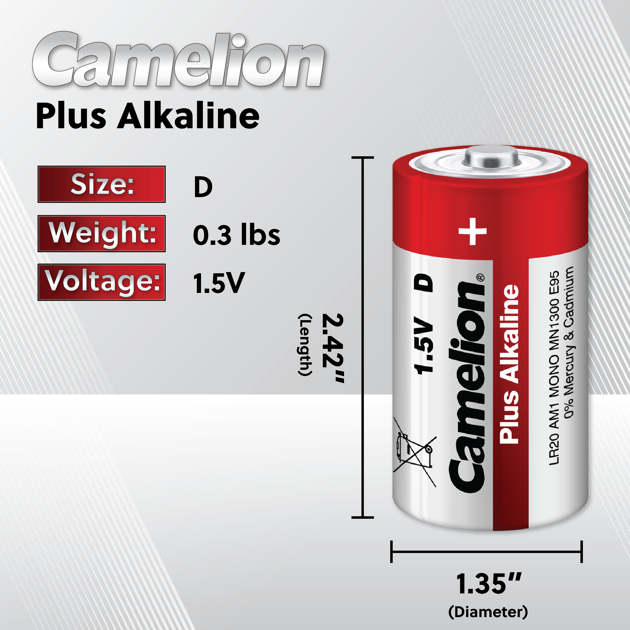 Camelion D Alkaline Plus Bulk