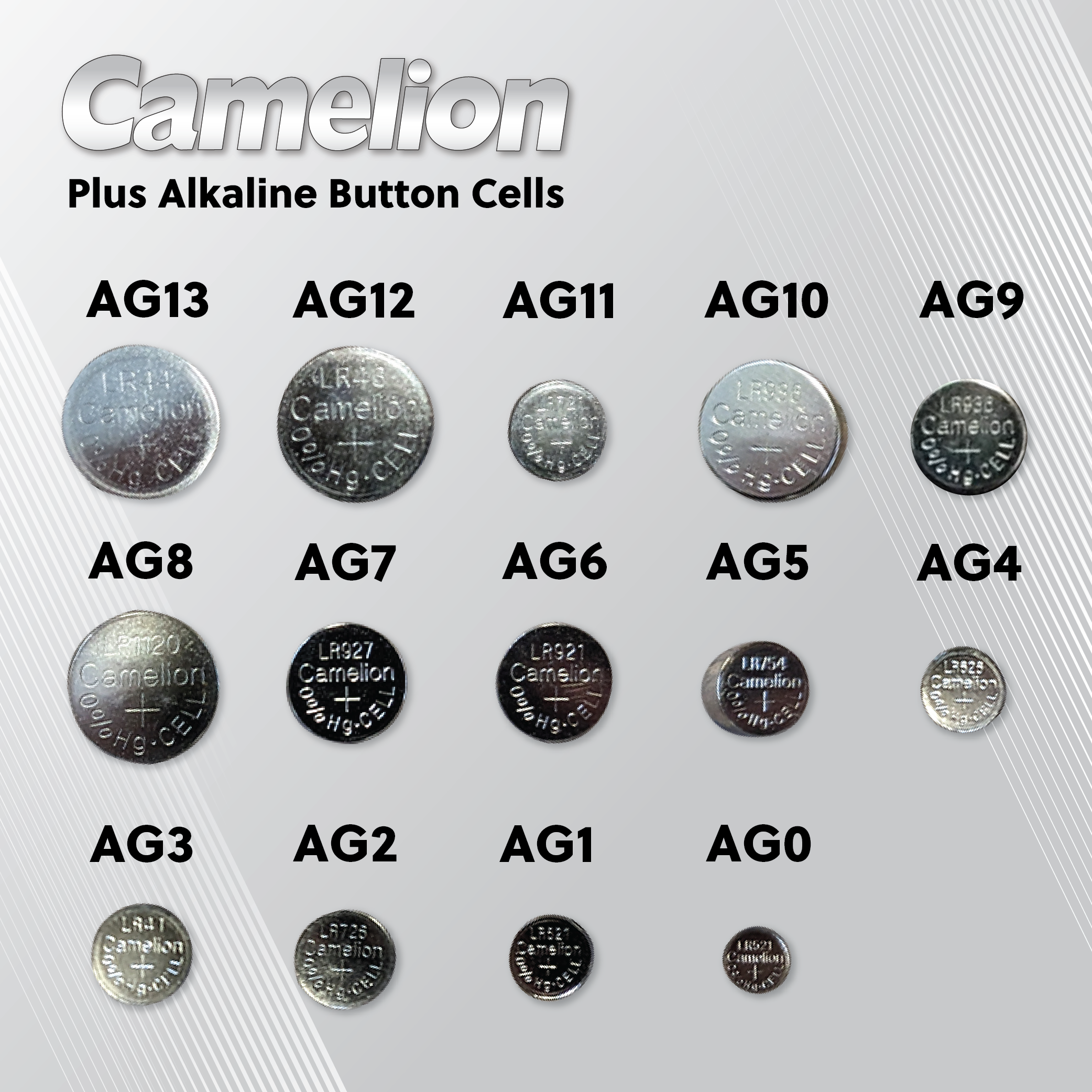Camelion AG6 / 371 / LR921 1.5V Button Cell Battery (Two Packaging Options)