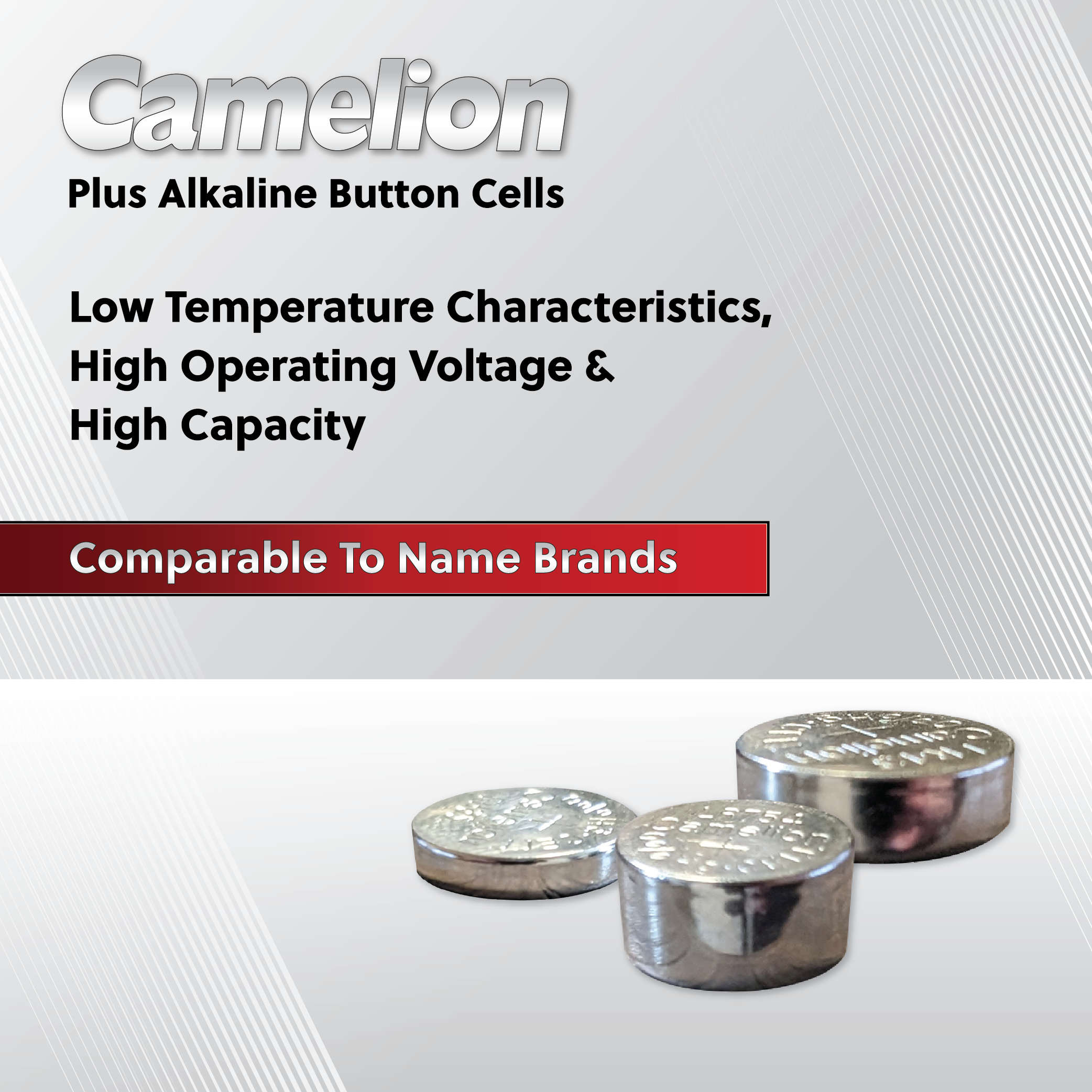 Camelion AG10 / 389 / LR1130 1.5V Alkaline Button Cell Battery (Two Packaging Options)