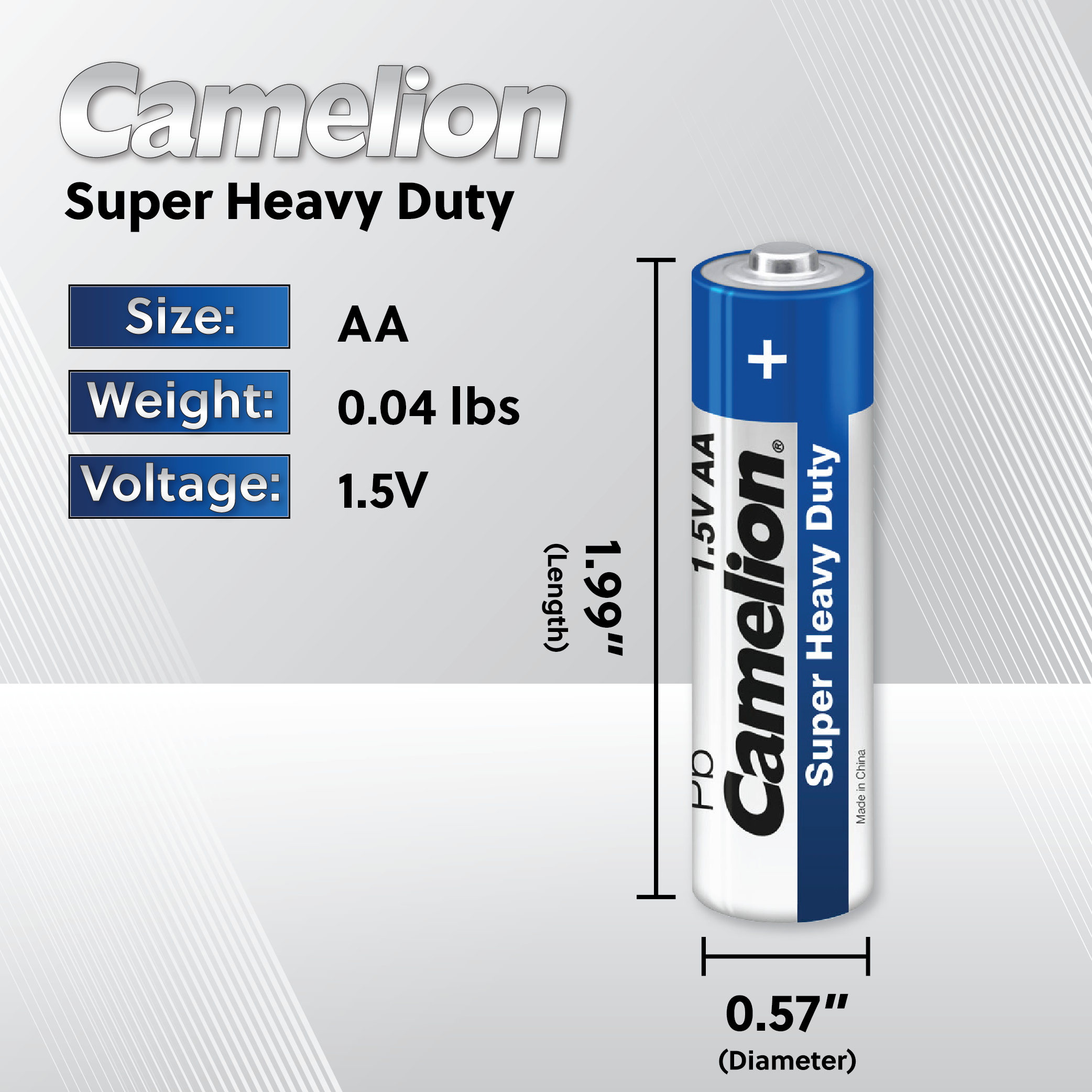 Camelion AA Super Heavy Duty 4pk (CLOSEOUT) (EXP 10/23)