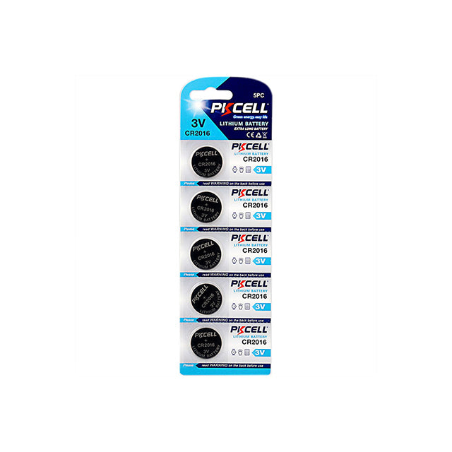 PK Cell CR2016 3V Lithium Primary Coin Cell Battery Blister 5Pk - Non Rechargeable  Model: CR2016 Chemistry: Lithium Primary / Non Rechargeable Voltage: 3V