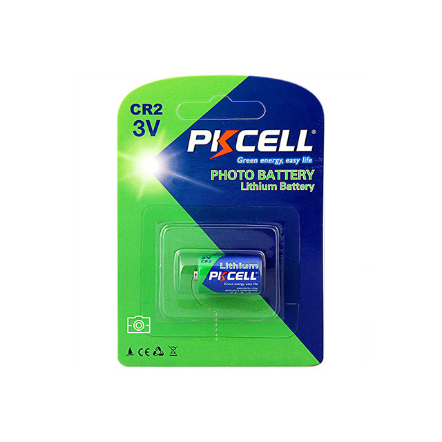 PK Cell CR2 3V Lithium Primary Battery Blister 1Pk - Non Rechargeable