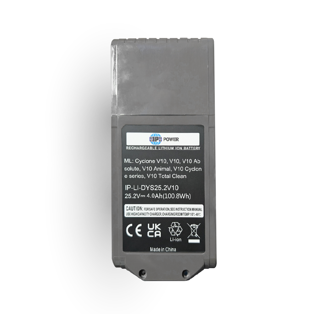 IP Power 25.2V 4Ah V10 Rechargeable Li-Ion Battery - Replacement for Cyclone V10, V10 Absolute, V10, V10 Animal, V10 Cyclone Series, V10 Total Clean Dyson