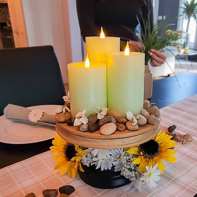Pacific Accents Flameless Elite Collection - 6" Spring Wax Pillars