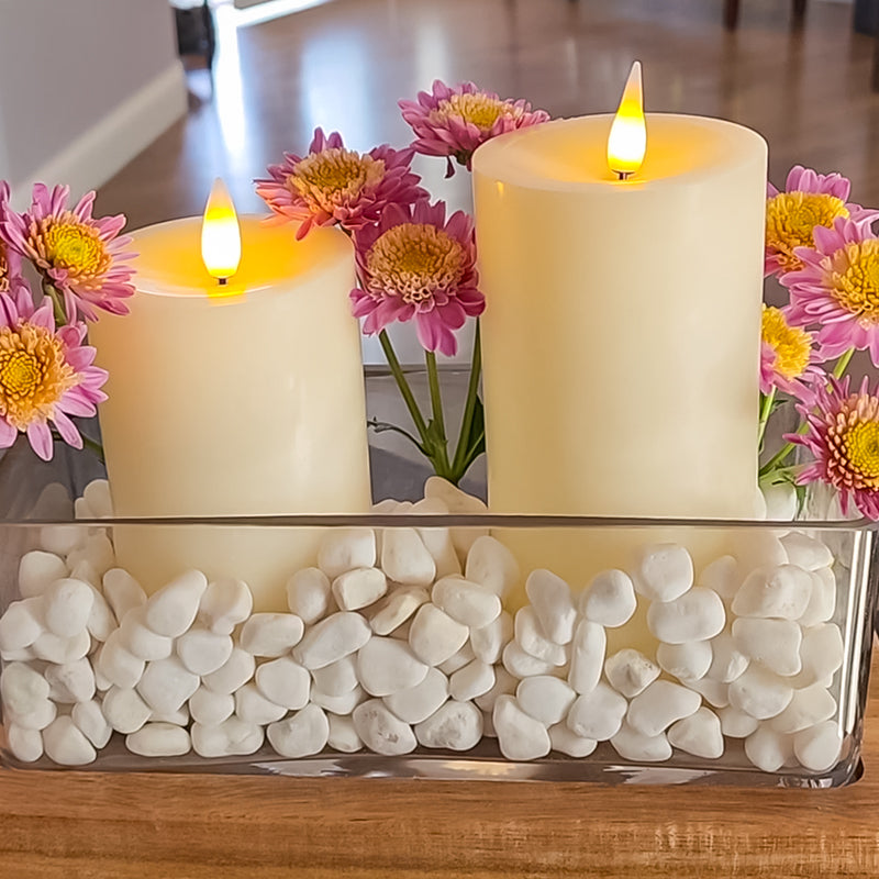 Pacific Accents Flameless Elite Collection - 4" Spring Wax Pillars