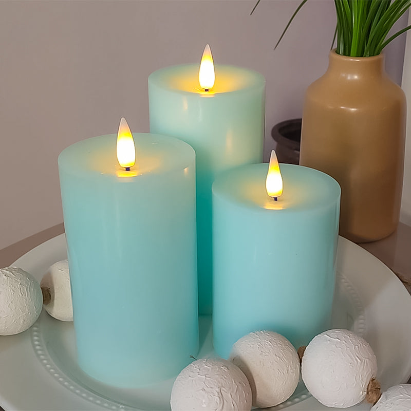 Pacific Accents Flameless Elite Collection - 4" Spring Wax Pillars