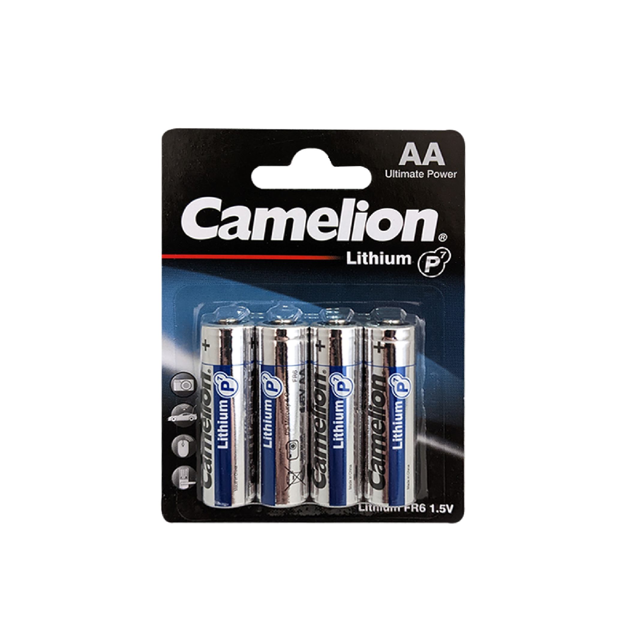 Camelion AA Lithium P7 Primary Batteries Blister 4Pk - Non Rechargeable