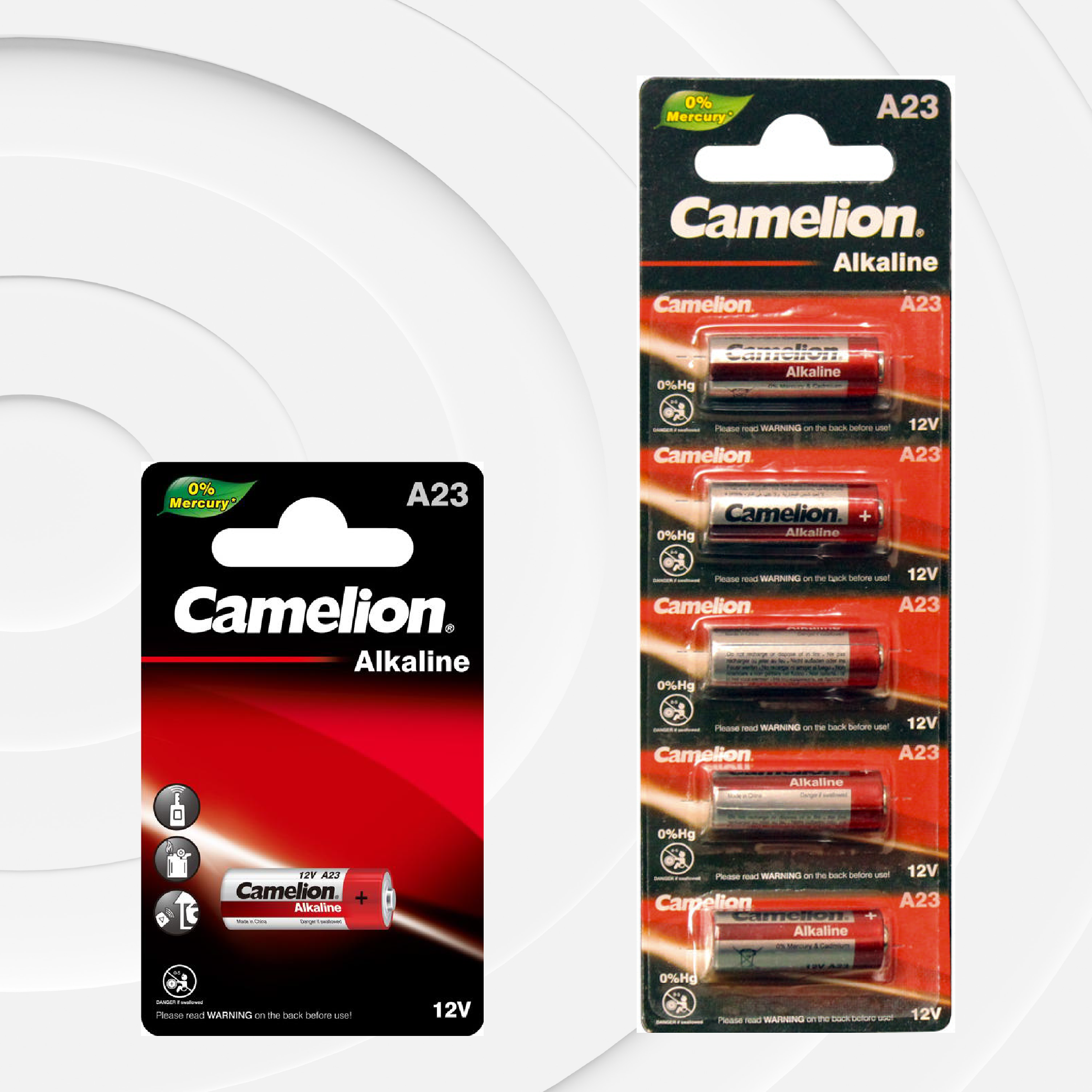 Camelion A23 12V Alkaline Battery (Two Packaging Options)