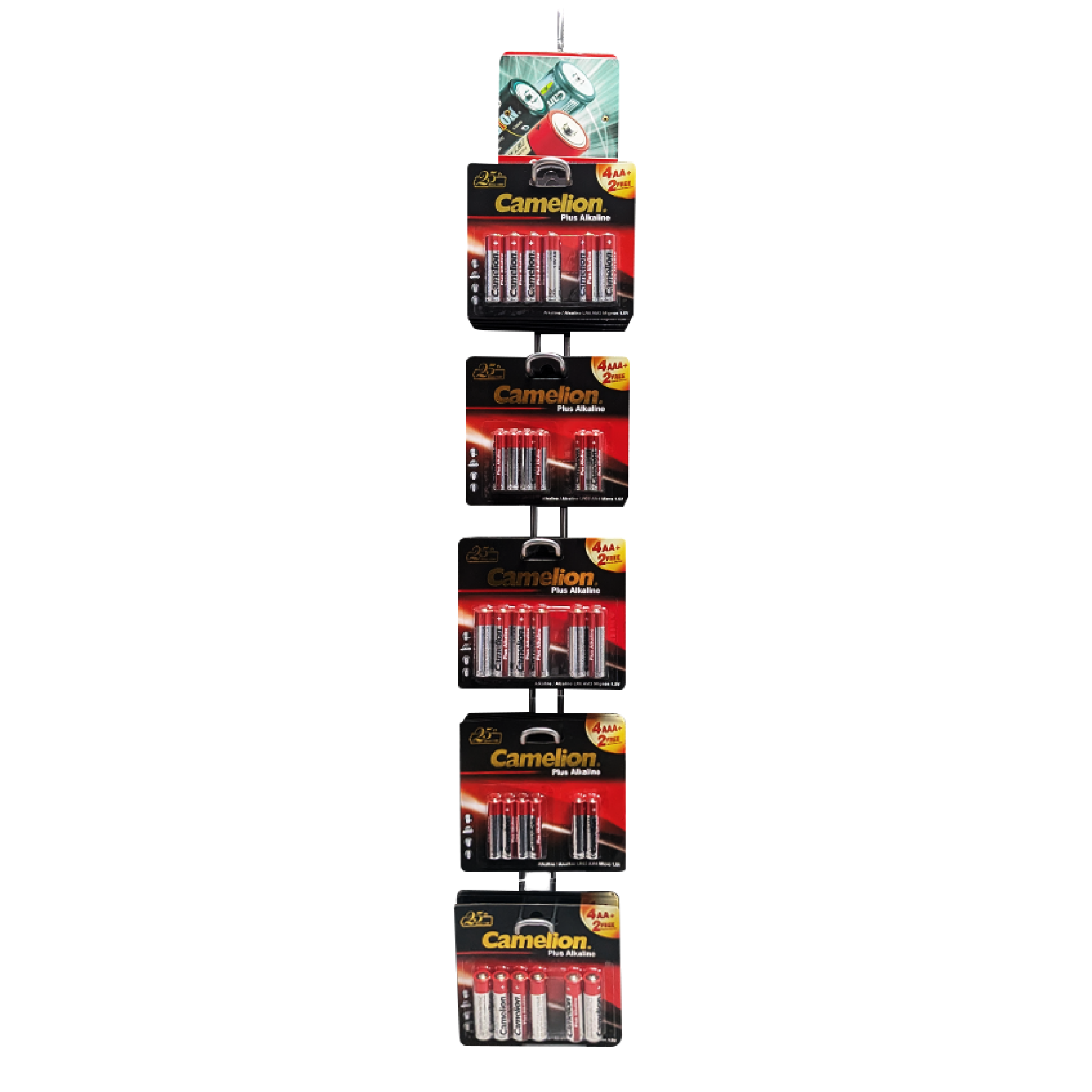 Camelion Alkaline Hanging Hook Displays Option #3 (24 Ct)