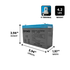 IP POWER  IP6120-F1, 6V 12Ah F1 Terminal, Sealed Lead Acid Rechargeable Battery