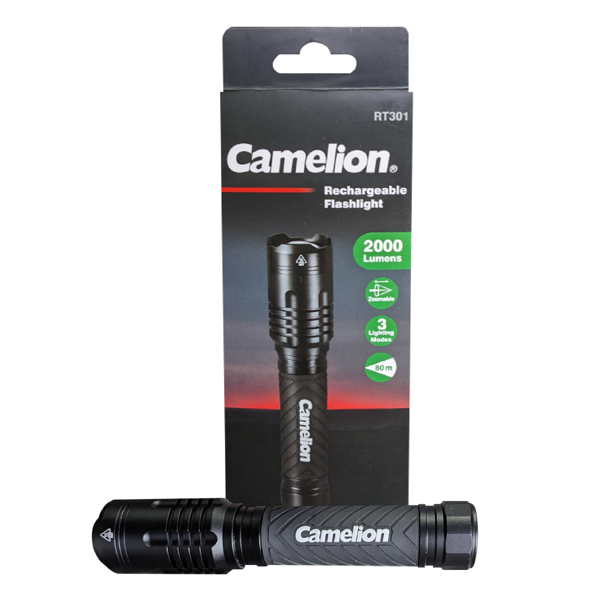 Camelion RT301 34W COB 2000LM Rechargeable Flashlight - 3 Lighting Modes