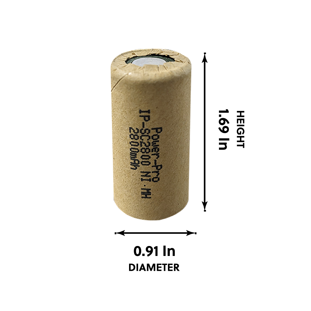 Power Pro Ni-Mh Sub C 2800mAh Flat Top