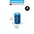 IP Power ER14250 1/2AA Size 3.6V 1.2Ah Lithium Thionyl Chloride Battery for Specialized Devices - Non Rechargeable