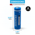 IP Power ER261020 3.6V 17Ah Double C Lithium Thionyl Chloride Battery - Non Rechargeable