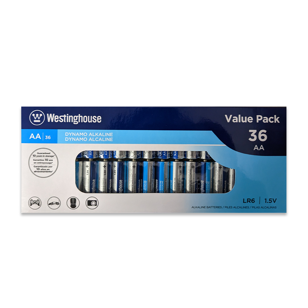 Westinghouse AA Dynamo Alkaline 36 Pack Box