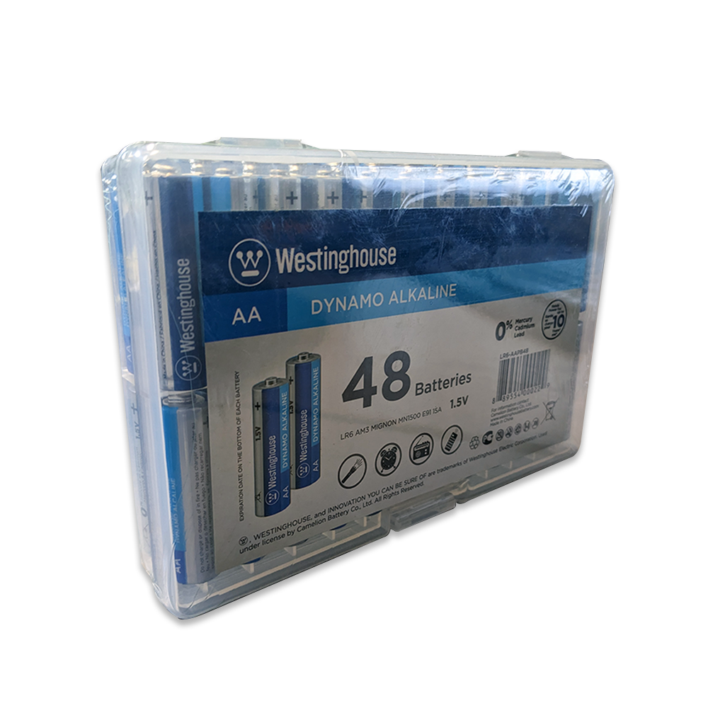 Westinghouse AA Dynamo Alkaline Hard Plastic Case of 48