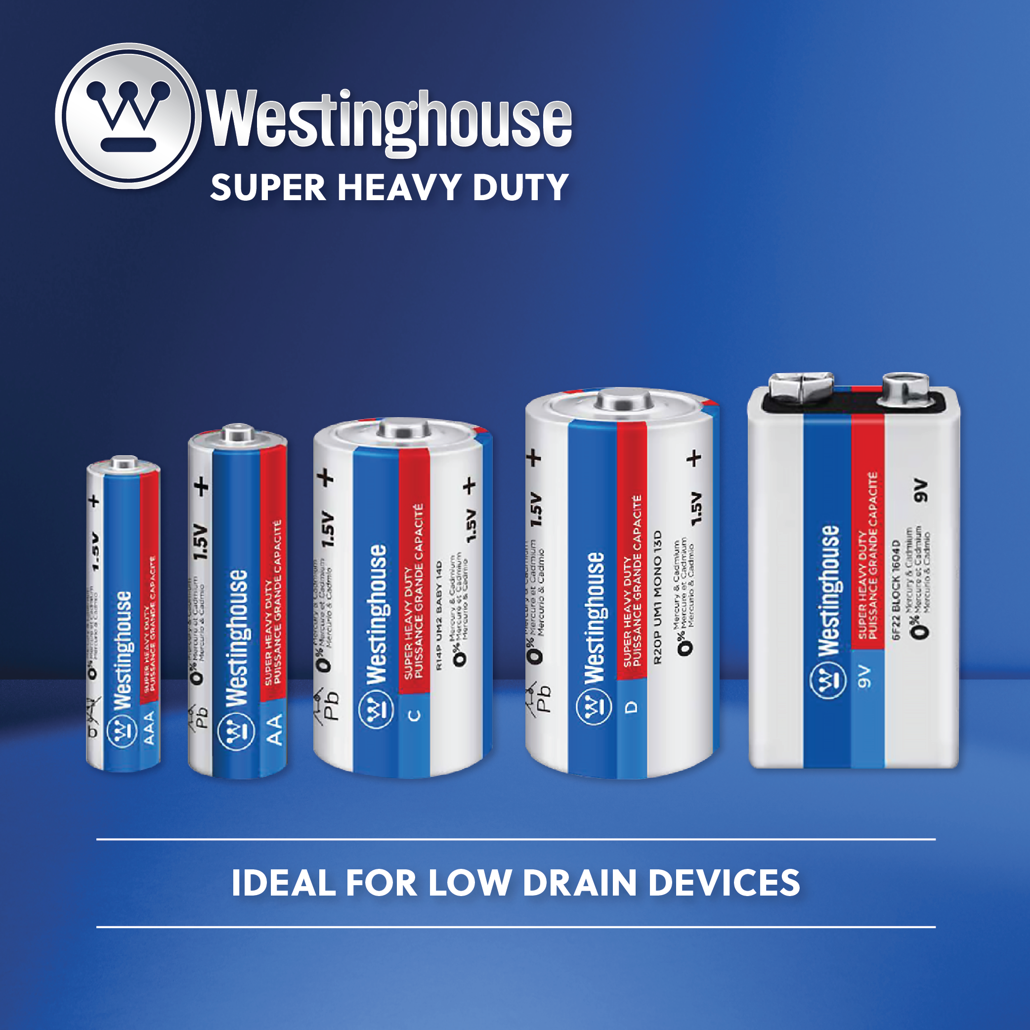 Westinghouse D Super Heavy Duty Blister 2pk
