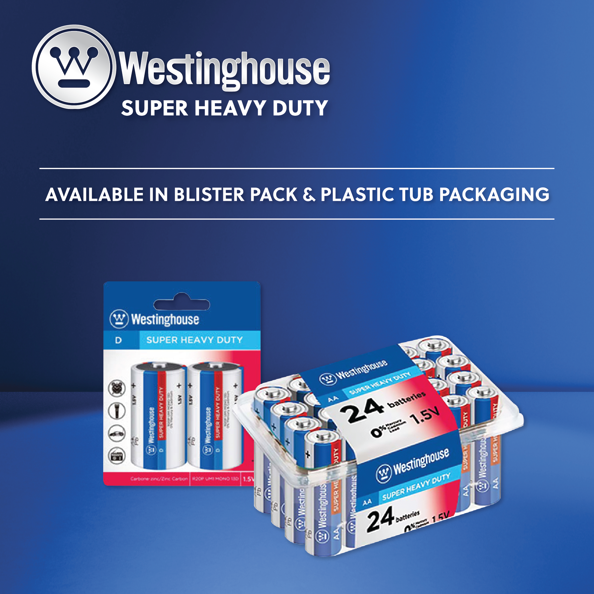 Westinghouse AAA Super Heavy Duty 24pk Tub