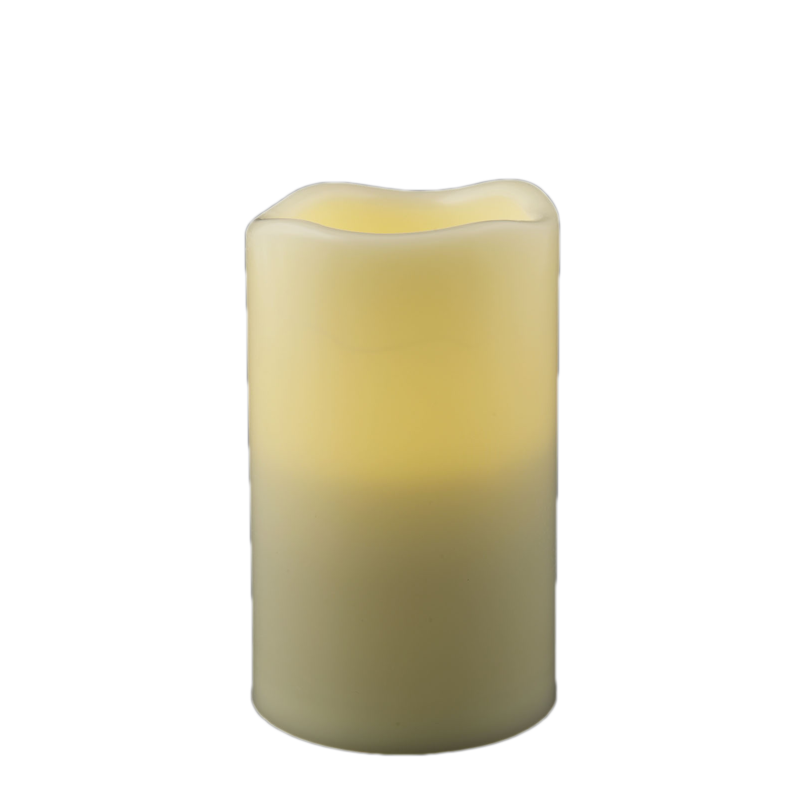 Resin Flameless 3 x 4.75 Pillar Candle With Melted Top