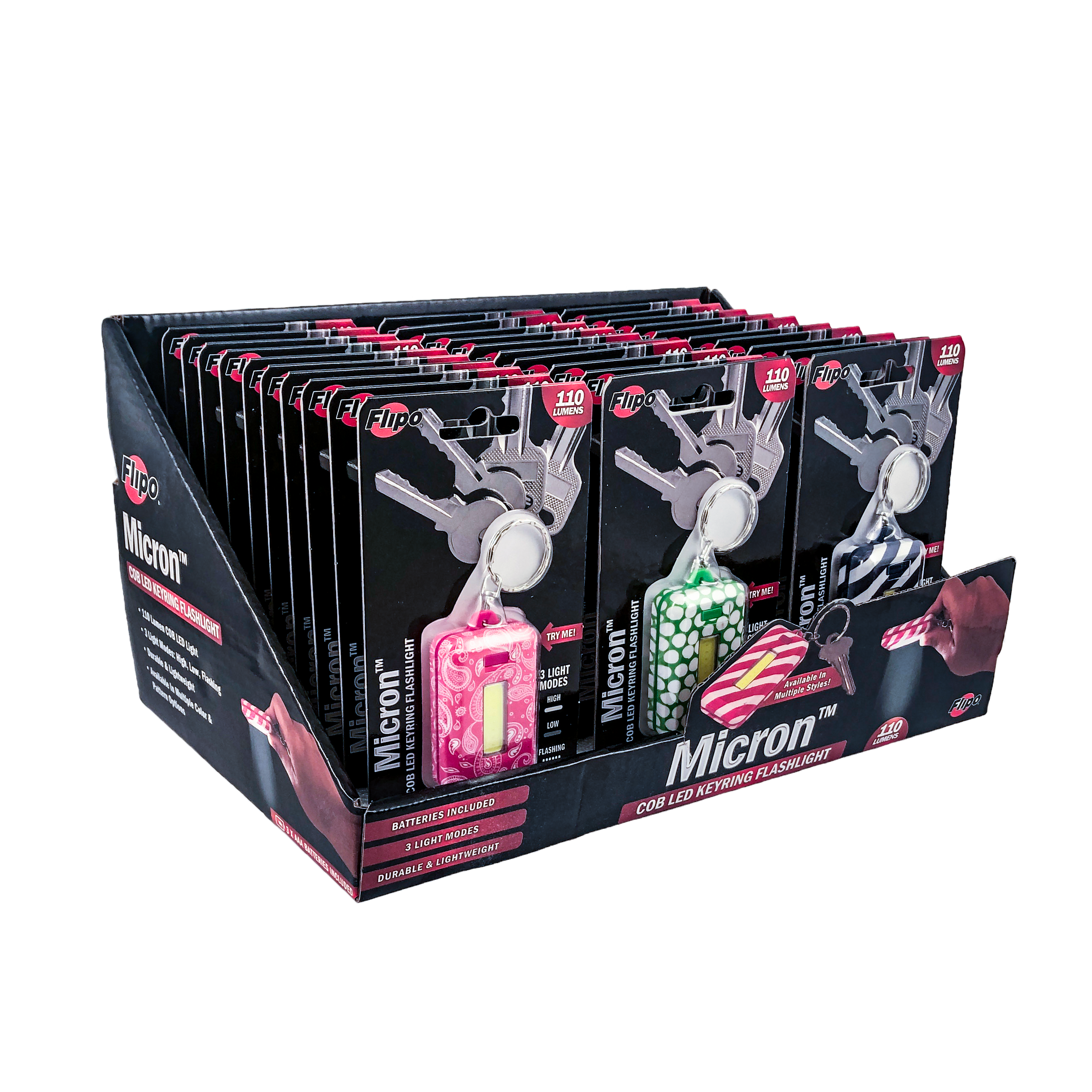 wholesale, wholesale flashlights, wholesale key chains, COB LED, flashlights, wholesale displays, displays for stores, displays for gas stations, impulse buys