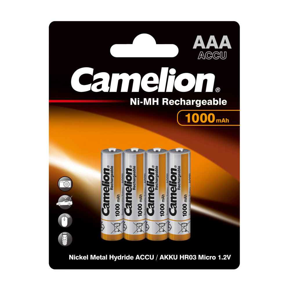 Camelion AAA Ni-Mh 1000mAh 4pk Blister