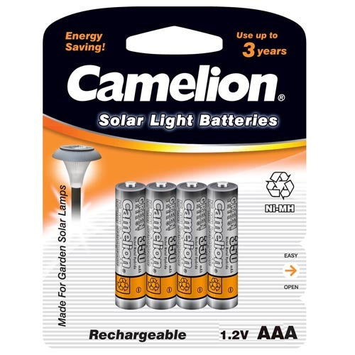 Camelion AAA Ni-MH 350mAh Solar Light Batteries 4pk Blister