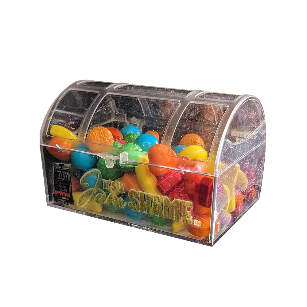 Assorted Candy In Treasure Chest Crystal Boxes Display of 8
