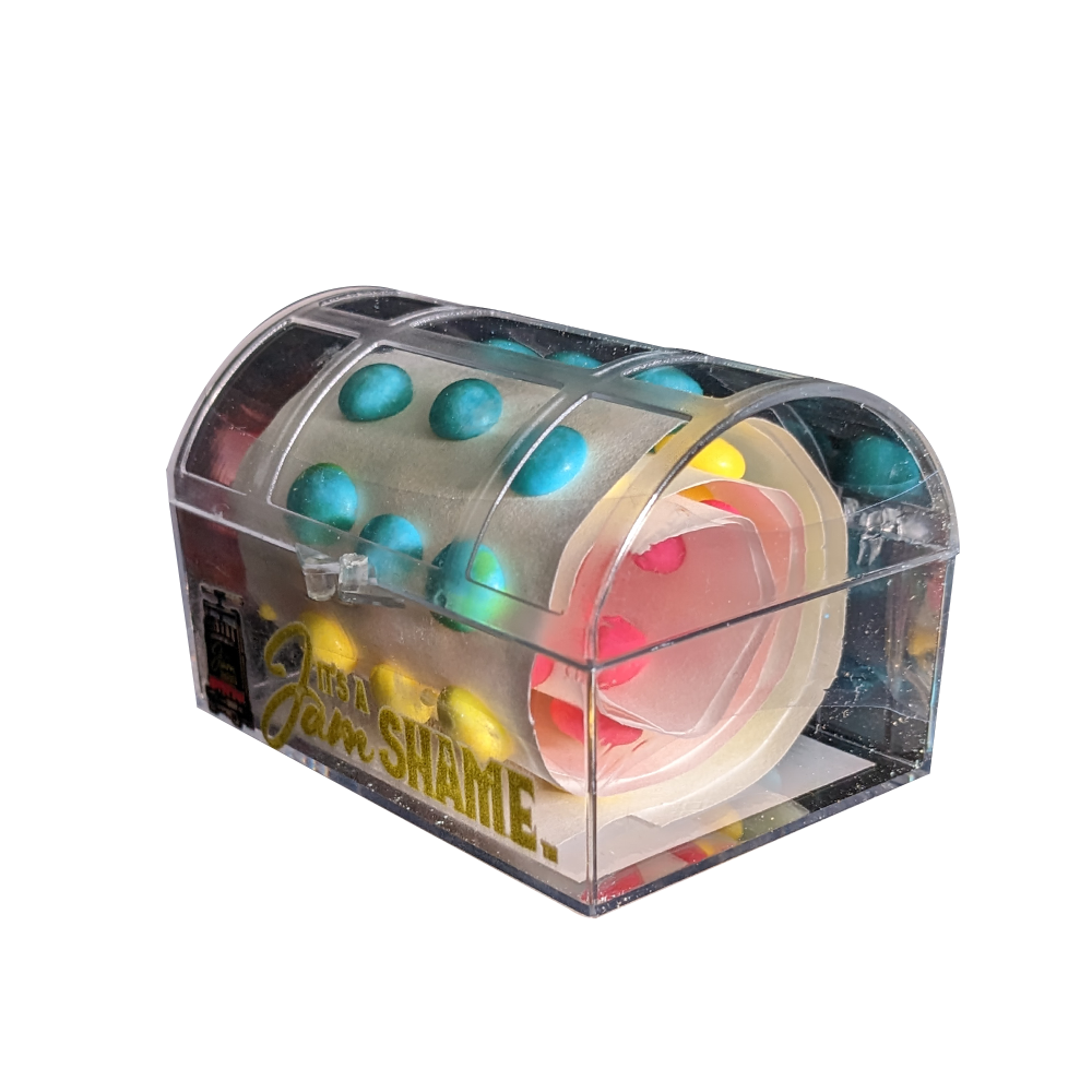 Assorted Candy In Treasure Chest Crystal Boxes Display of 8
