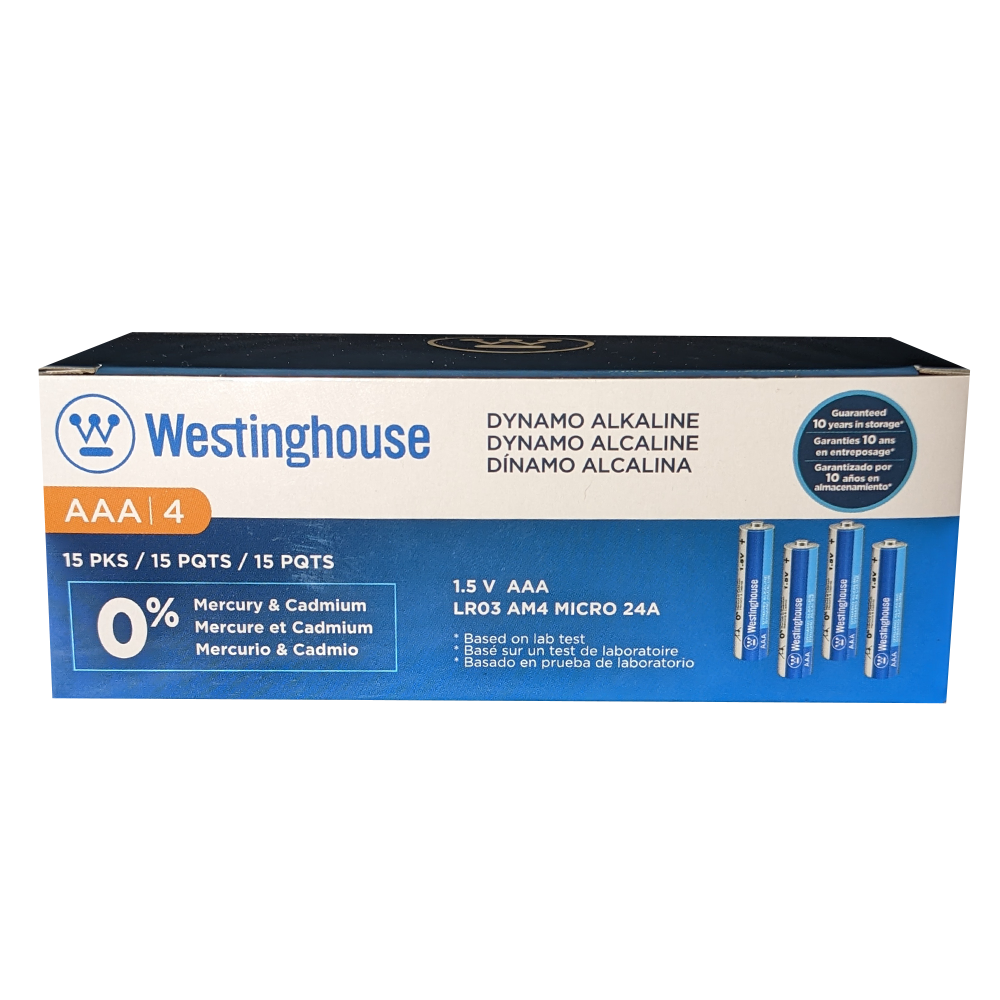 Westinghouse AAA Dynamo Alkaline 60 Pack Box
