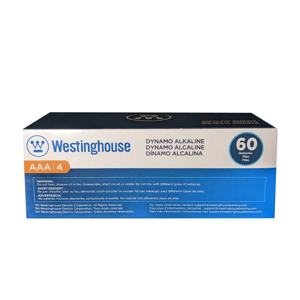Westinghouse AAA Dynamo Alkaline 60 Pack Box