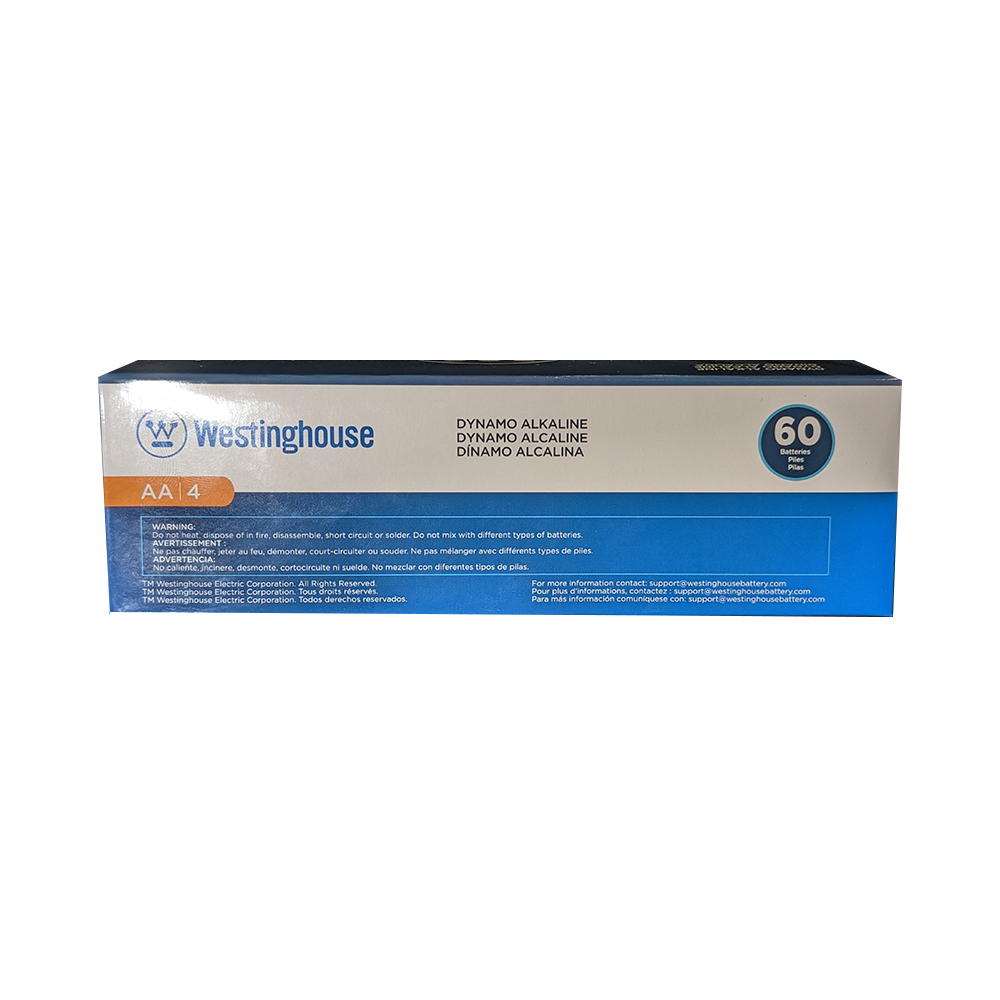 Westinghouse AA Dynamo Alkaline 60 Pack Box