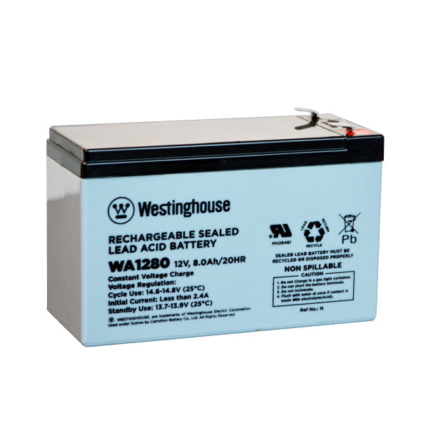 wholesale, wholesale batteries, sla, sealed lead acid, WA1280, 12V 8Ah, F2 terminal