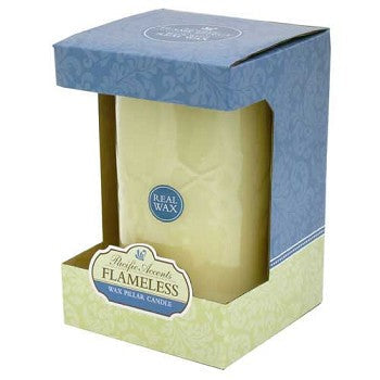 Flameless 5 x 8 Flat Top Wax Pillar Candle