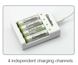 Camelion AA Ni-Mh Always Ready Rechargeable Batteries (8) + Charger Bundle