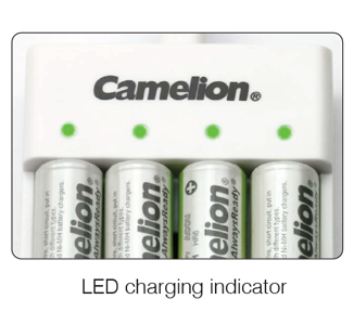 Camelion AA Ni-Mh Always Ready Rechargeable Batteries (8) + Charger Bundle