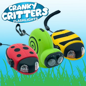 Cranky Critters | Hand-Powered Mini LED Flashlights