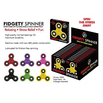 Fidget Spinner Assorted Color 24pc Case