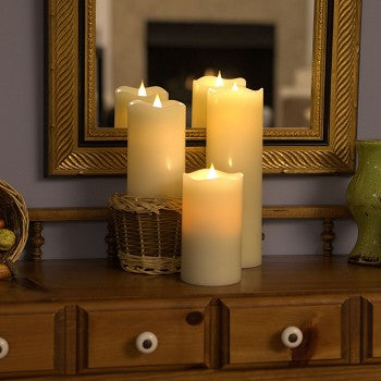 Solare 3D Virtual Flame Candles with Color-Hue Technology