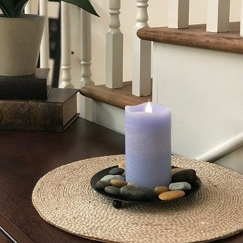 Solaré Distressed 3D Virtual Flame 3x5 Melted Wax Candle