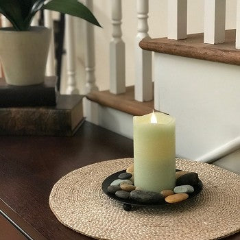Solaré Distressed 3D Virtual Flame 3x5 Melted Wax Candle